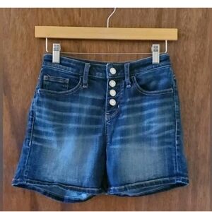 Daytrip Lynx High-Rise Button Fly Denim Shorts Sz 24